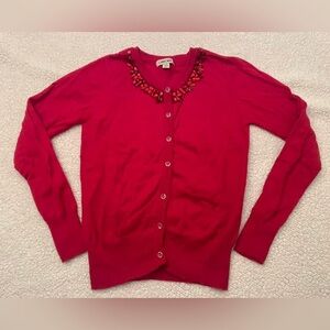 Cherokee Girl’s Size 10/12 Red Cardigan Button Down Sweater Holiday Christmas